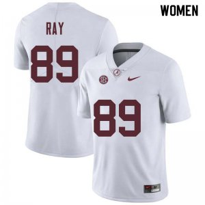 NCAA Women's Alabama Crimson Tide #89 LaBryan Ray Stitched College Nike Authentic White Football Jersey WC17F42WO